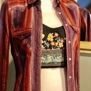 Free People Western Boho Gauze Top